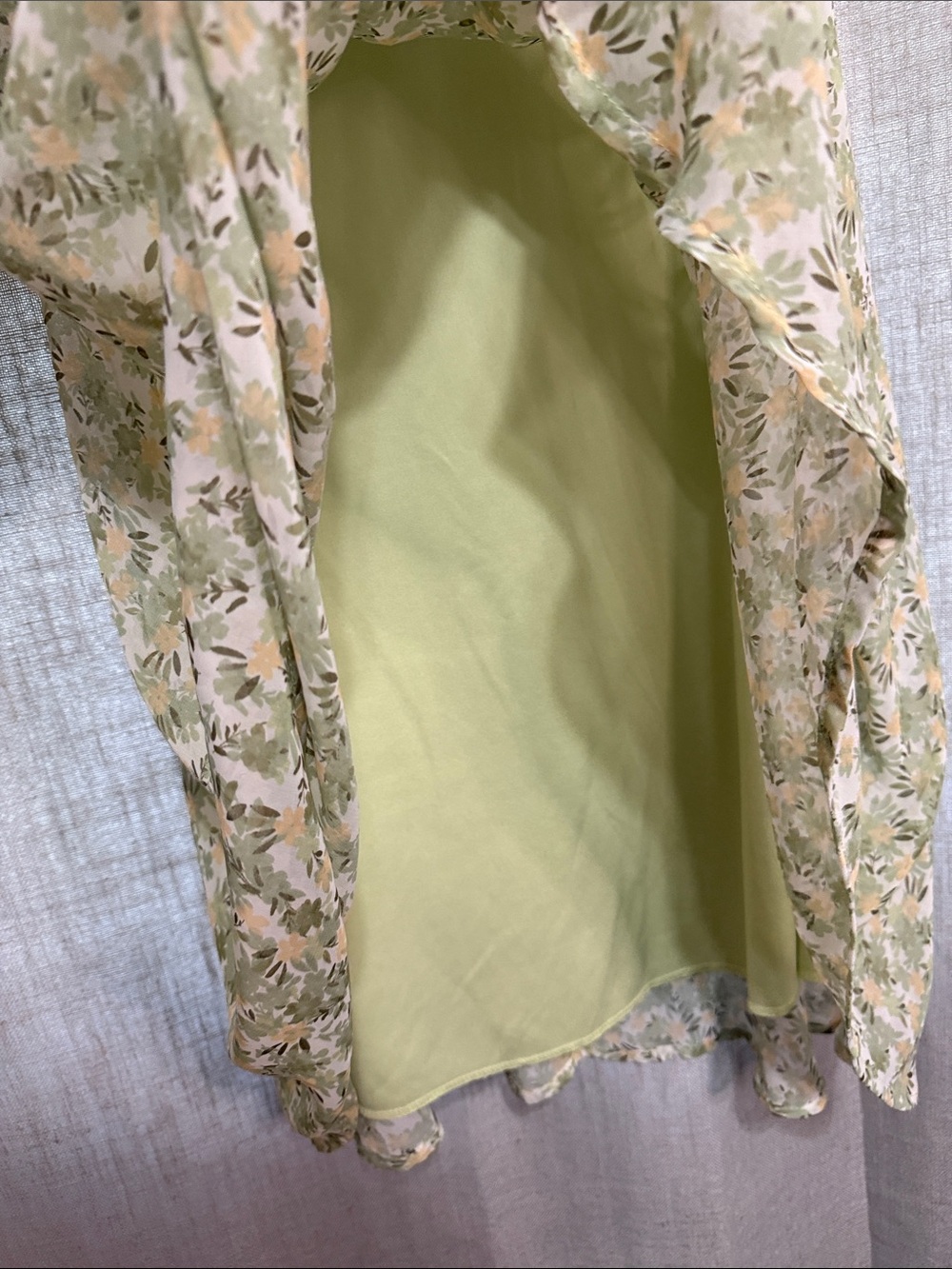 Connected Apparel Vintage Style Green Floral Midi Dress - Picture 4 of 9